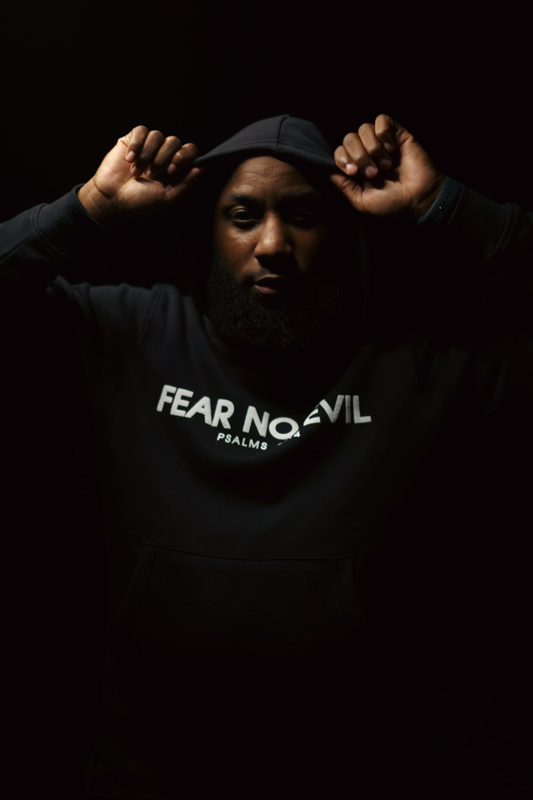 Fear No Evil Puff Print Hoodie