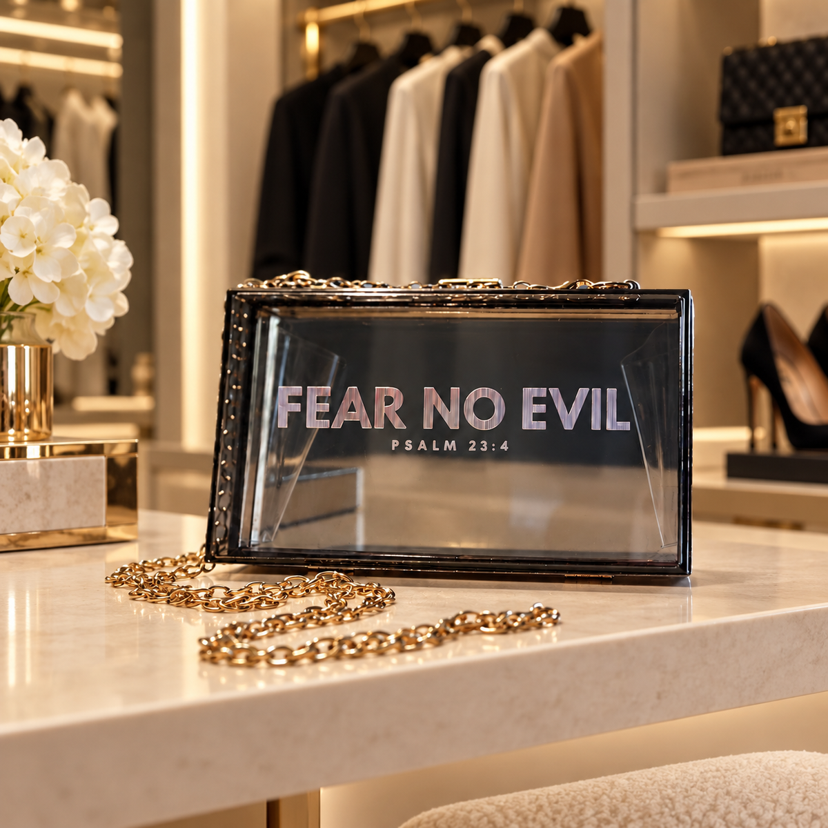 FEAR NO EVIL Clear Clutch | Midnight Armor